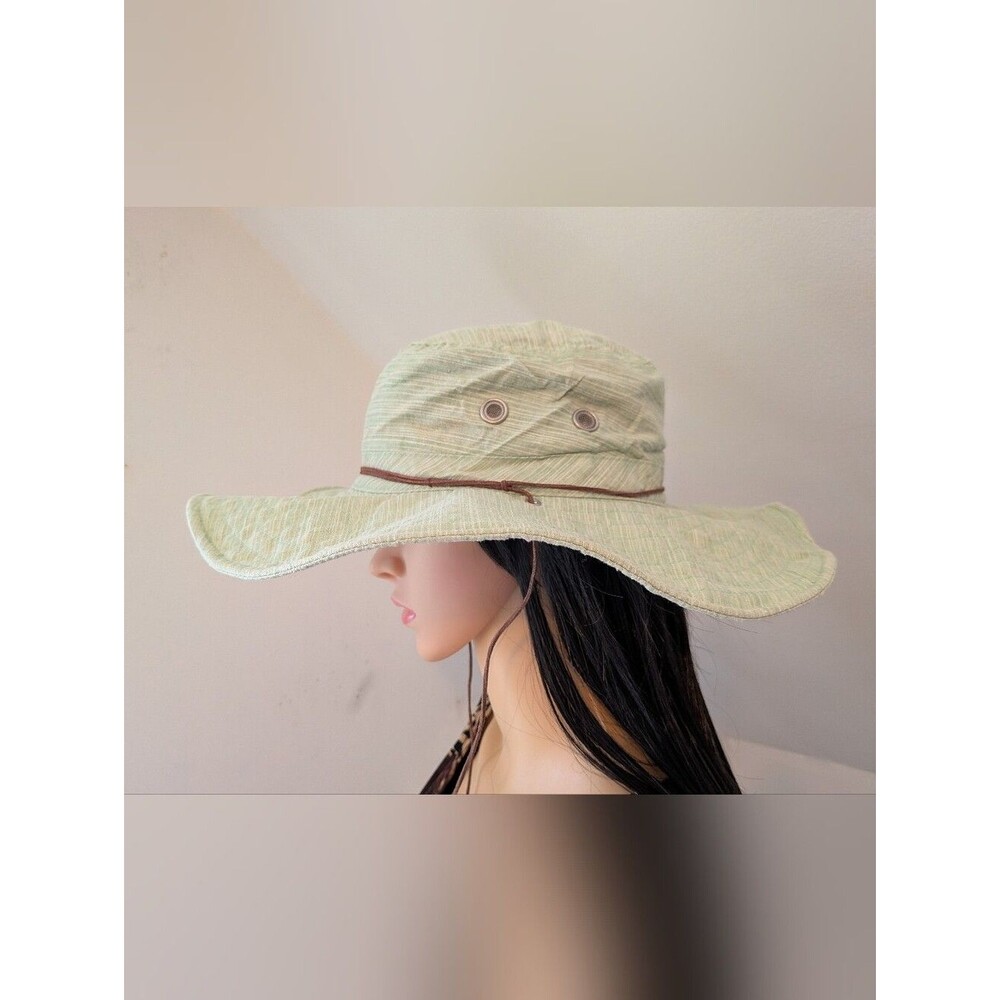 Pistil Hat Adjustable Brim Light Green Linen